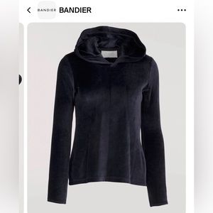 Bandier Angelique Velour Hoodie by Cale. Soft Velour Pullover. Women’s XL.